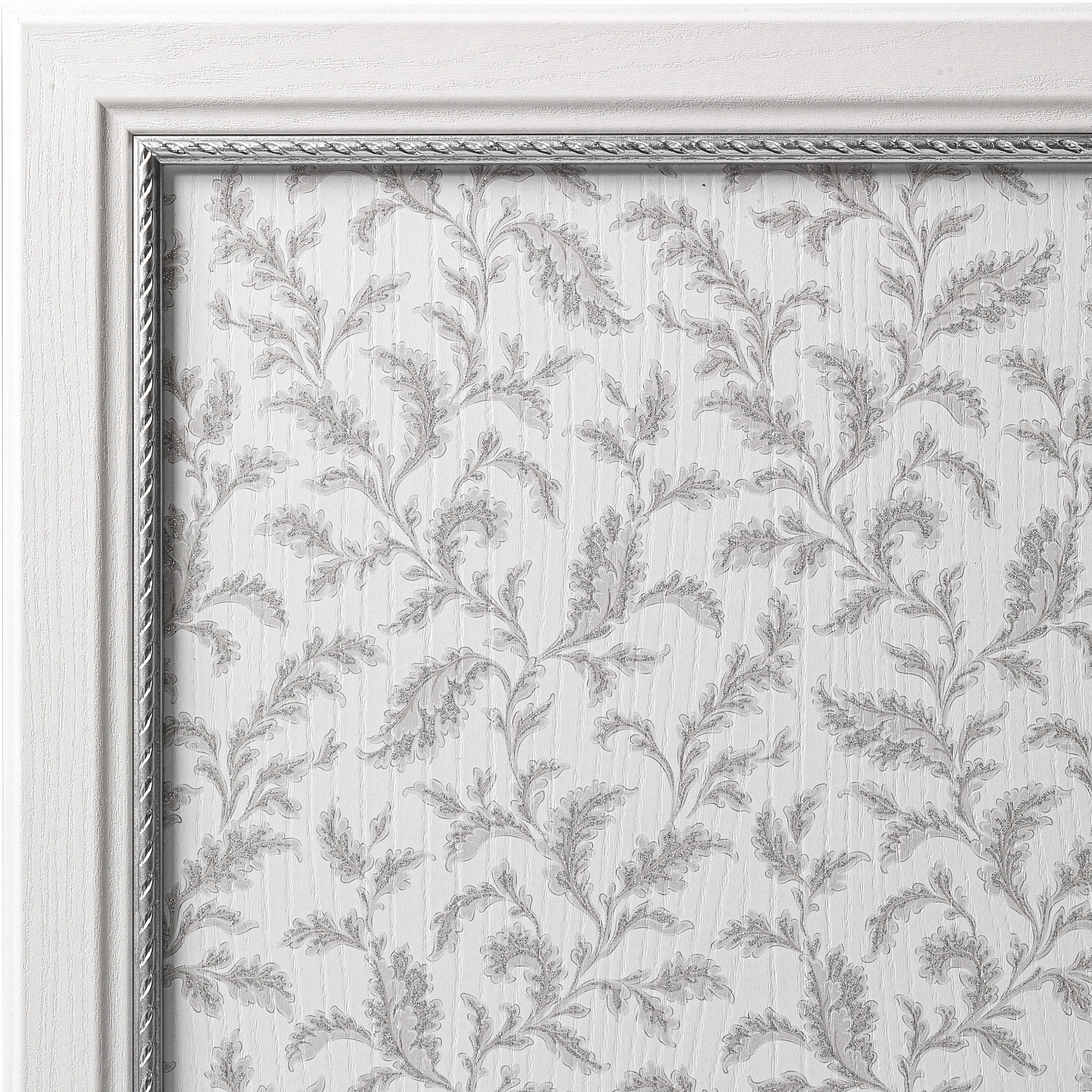 Bianco frassino treccia e glitter argento