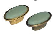 Pomolo oro verde art. 33   Pomolo oro antico verde art. 34